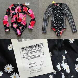 Maaji Victoria Surf Suit‎ One Piece Rash Guard Swim Suit Size Small